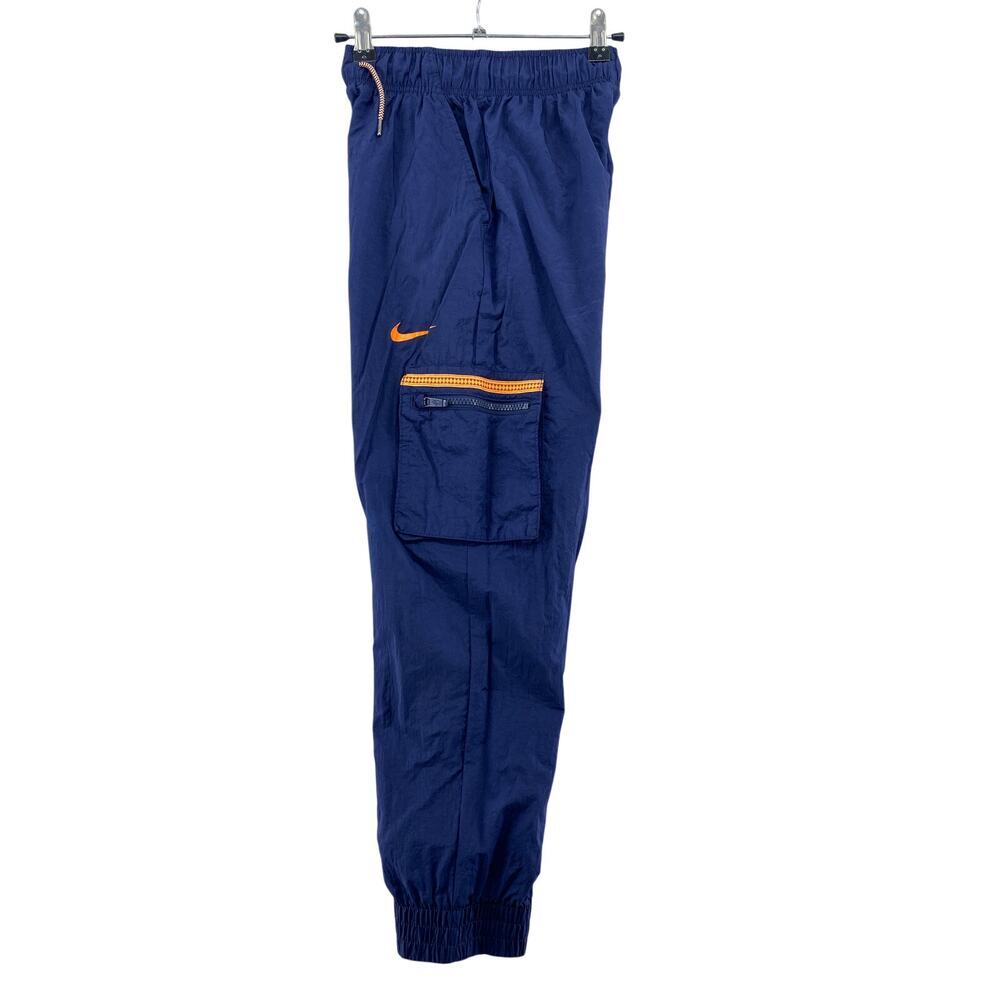 Vintage Nike Youth Cargo Track Pants Navy Orange Y2K Joggers Boys XL - Picture 3 of 13